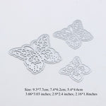 Three Elegant Butterflies Metal Cutting Dies, 3 Pieces (sizes on photo) - Craft World