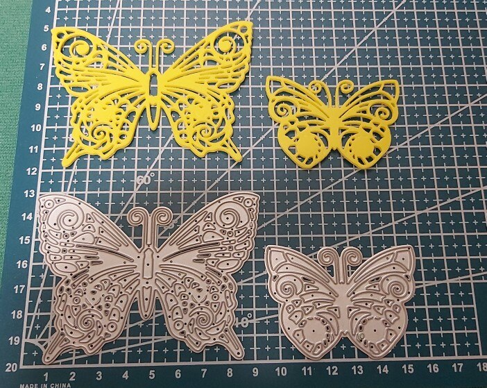 Pretty Butterfly Metal Cutting Dies, Various Sizes, 9.3 cm x 6.8 cm/6 cm x 4.5 cm, 2 Pieces - Craft World