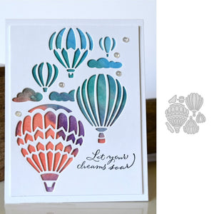 Balloon in the Clouds Metal Cutting Die, 6.7 cm x 6.8 cm/2.63 in x 2.67 in - Craft World 