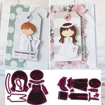 First Communion Girl/Boy Metal Cutting Dies, 7.2cm x 9.0cm/4.21 in x 4.53 in - Craft World 