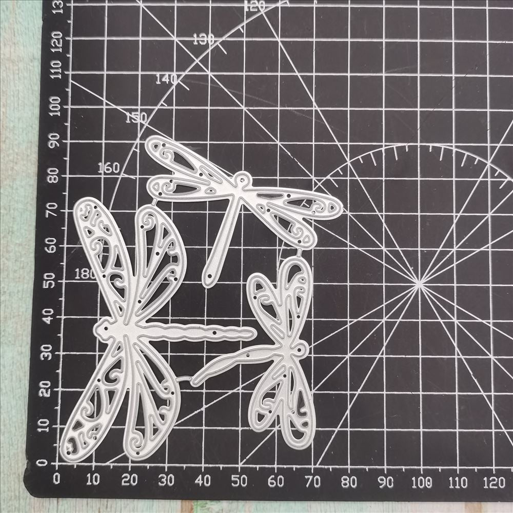 Three Dragonflies Metal Cutting Dies, 9.5 cm x 8 cm/3.54 in x 3.14 in - Craft World 