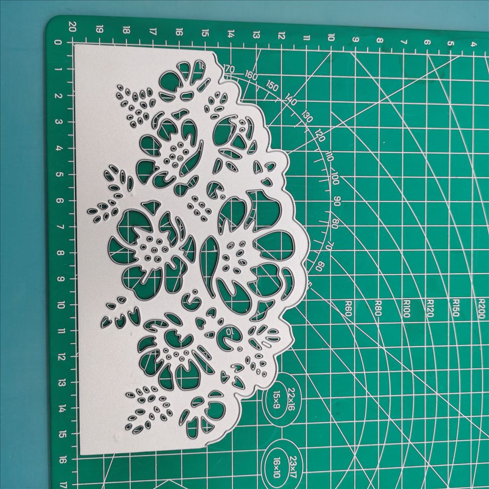 Floral Border Metal Cutting Die, Size on Photo - Craft World 