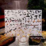 Happy Birthday Frame/Background Metal Cutting Die, 17.5 cm x 12.5 cm/6.88 in x 4.92 in - Craft World 