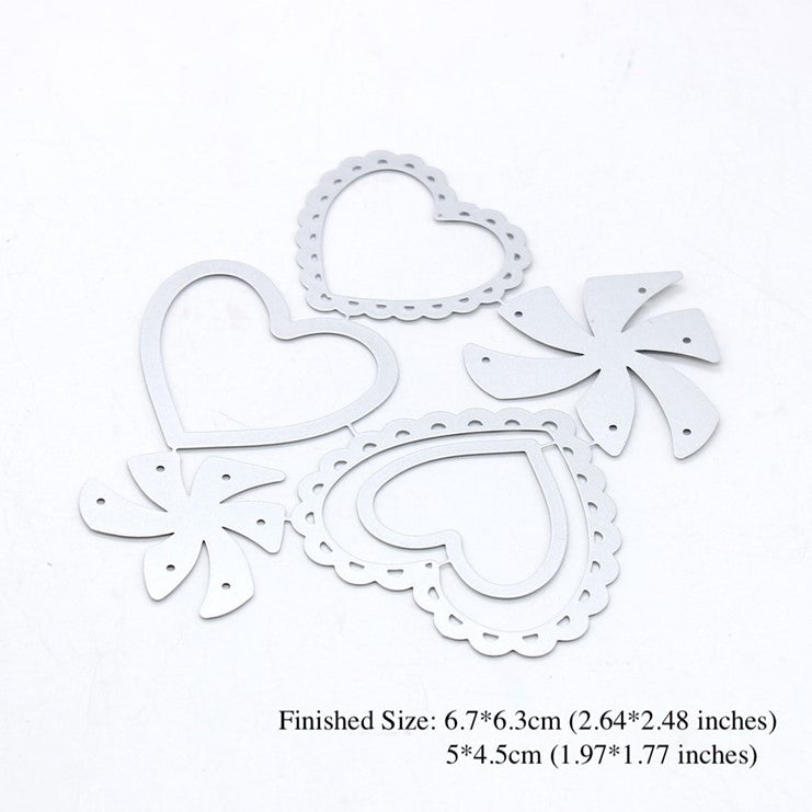 Love Heart Set Metal Cutting Dies (sizes on photo) - Craft World