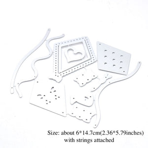 Love/Wedding Kites Metal Cutting Dies, 6 cm x 14.7 cm/2.36 in x 5.79 in - Craft World 