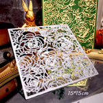 Gold Rose Metal Cutting Die, 15 cm x 15 cm/5.90 in x 5.90 in - Craft World 