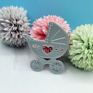 Baby Carriage Metal Cutting Die 7.3 cm x 6.3 cm/2.87 in x 2.48 in - Craft World