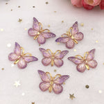 Pretty Resin Butterfly Buttons, 2.5 cm x 3.8 cm, 10 Pieces, Various Colours - Craft World