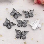 Pretty Resin Butterfly Buttons, 2.5 cm x 3.8 cm, 10 Pieces, Various Colours - Craft World