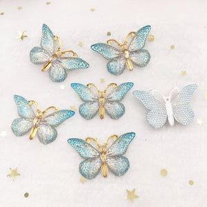 Pretty Resin Butterfly Buttons, 2.5 cm x 3.8 cm, 10 Pieces, Various Colours - Craft World