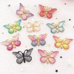 Pretty Resin Butterfly Buttons, 2.5 cm x 3.8 cm, 10 Pieces, Various Colours - Craft World