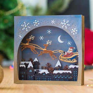 Christmas Santa/Reindeer Scene Metal Cutting Die, 12.7 cm x 12.7 cm/5 in x 5 in - Craft World