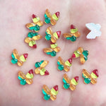 Graceful Resin Flat Back Button Butterflies, 10 mm, 80 Pieces - Craft World