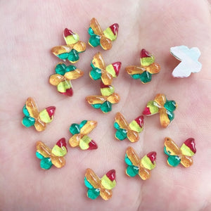 Graceful Resin Flat Back Button Butterflies, 10 mm, 80 Pieces - Craft World