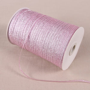 Glittery Fine Ribbon, Various Colours, 3 mm, 10 m,1 Piece - Craft World