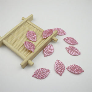 Glitter Leaves, 2.8 x 1.7cm, Various Colours, 50 Pieces - Craft World