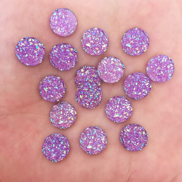 Round Flat Back Rhinestone Buttons, Various Colours, 10 mm,100 Pieces - Craft World