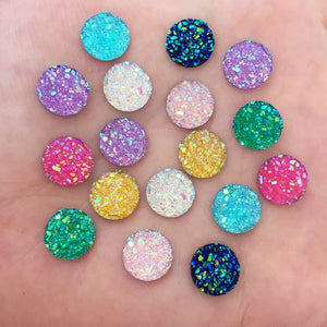 Round Flat Back Rhinestone Buttons, Various Colours, 10 mm,100 Pieces - Craft World