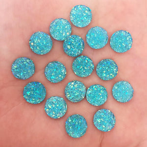 Round Flat Back Rhinestone Buttons, Various Colours, 10 mm,100 Pieces - Craft World