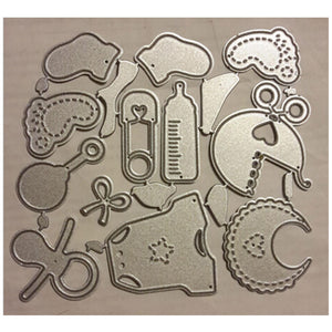 New Baby Metal Cutting Die Set, 1.6 cm to 4.4 cm, 12 Pieces - Craft World