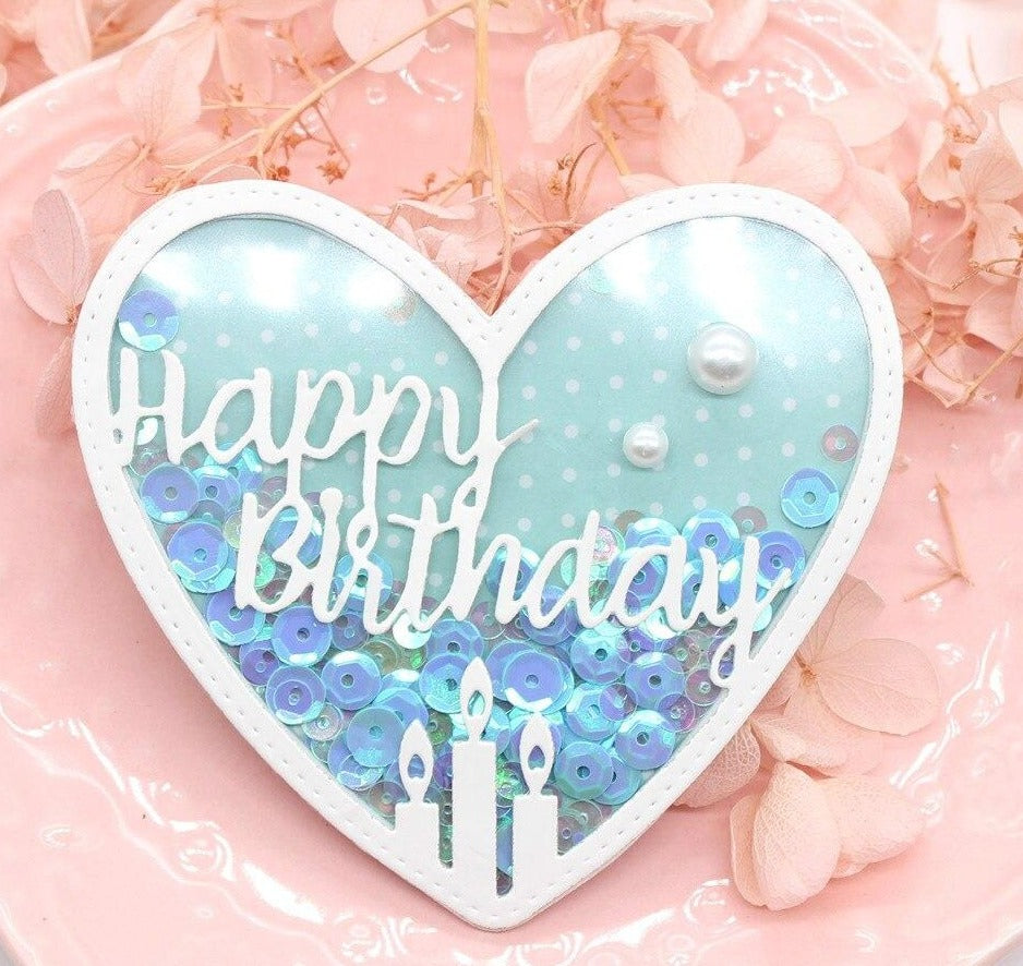 Stunning Happy Birthday Metal Cutting Die, 9 cm x 8.5 cm/3.54 in x 3.34 in - Craft World