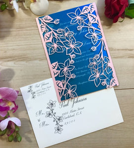 Stunning Flower Border Invitation Metal Cutting Die, 15 cm x 6.8 cm/5.90 in x 2.67 in - Craft World