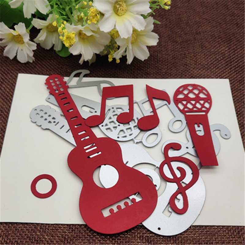 Music Metal Cutting Die Set, 5 Pieces, 9 cm x 12.3 cm - Craft World