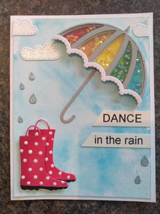 Lovely Umbrella/Rain Boots Metal Cutting Die, 10.3 cm x 6.5 cm/4.05 in x 2.55 in - Craft World