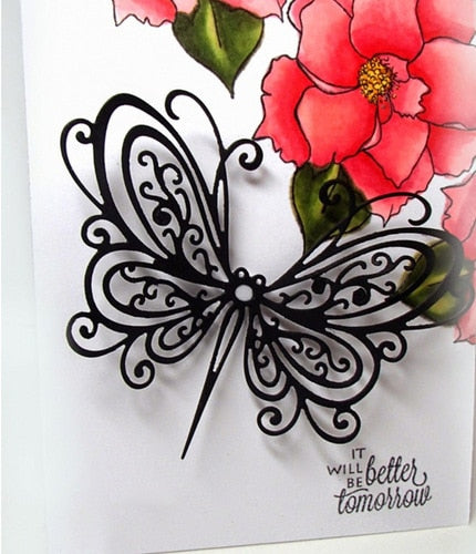 Brilliant Butterfly Metal Cutting Die, 8.9 cm x 7.1 cm/3.50 in x 2.79 - Craft World