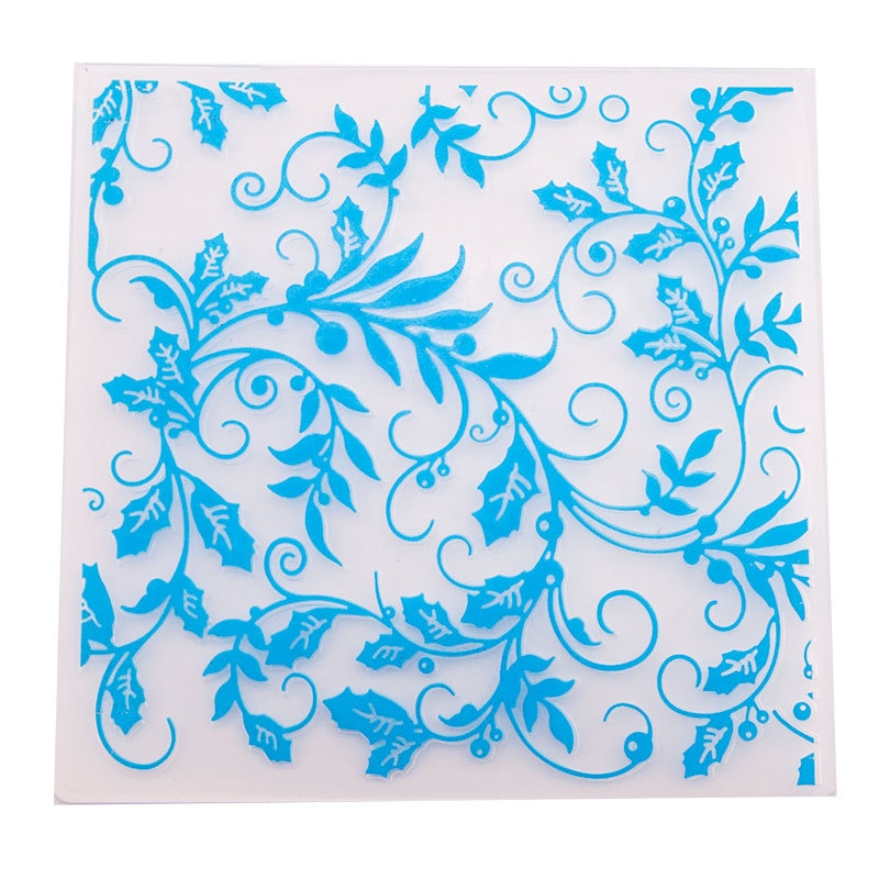 Swirly Leaves Embossing Folder, 15 cm x 15 cm - Craft World