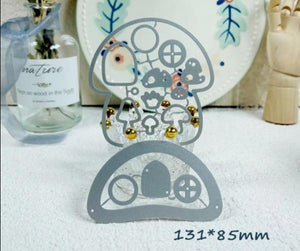 Mushroom House/Gnomes Metal Cutting Dies, 13.1 cm x 8.5 cm/8.7 cm x 8.7 cm - Craft World