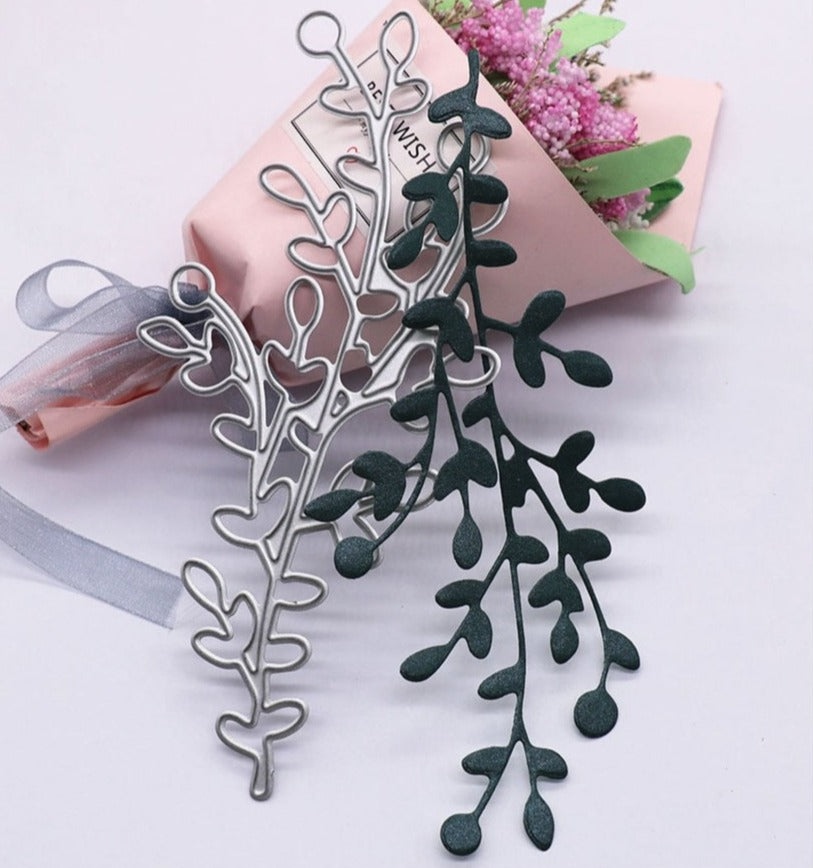 Leafy Branch Metal Cutting Die, 6.8 cm x 14.3 cm/2.67 in x 5.62 in - Craft World 