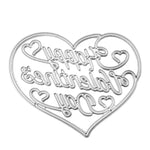 Happy Valentine's Day Heart Metal Cutting Die, 7.5 cm x 6.2 cm/2.95 in x 2.44 in - Craft World