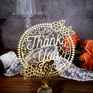 Thank You Background Metal Cutting Die, 13.5 cm x 10.5 cm/5.31 in x 4.13 in - Craft World 