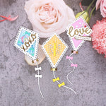 Love/Wedding Kites Metal Cutting Dies, 6 cm x 14.7 cm/2.36 in x 5.79 in - Craft World 