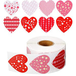 Love Heart Variety of Stickers, 2.5 cm, 500 Pieces/Roll - Craft World 