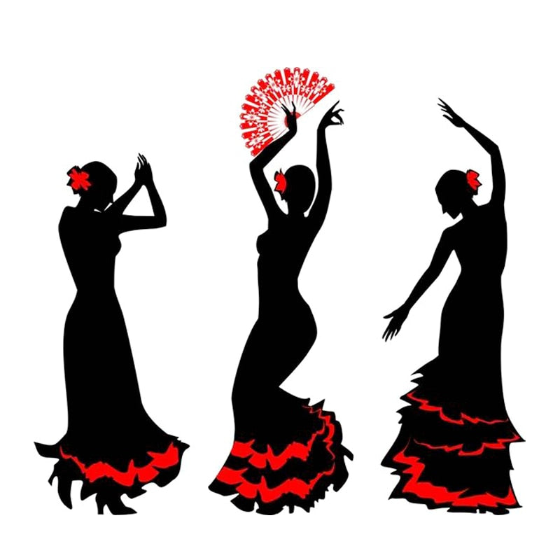 Flamenco Dancing Ladies Metal Cutting Dies, Three Designs, Size on Photos - Craft World 