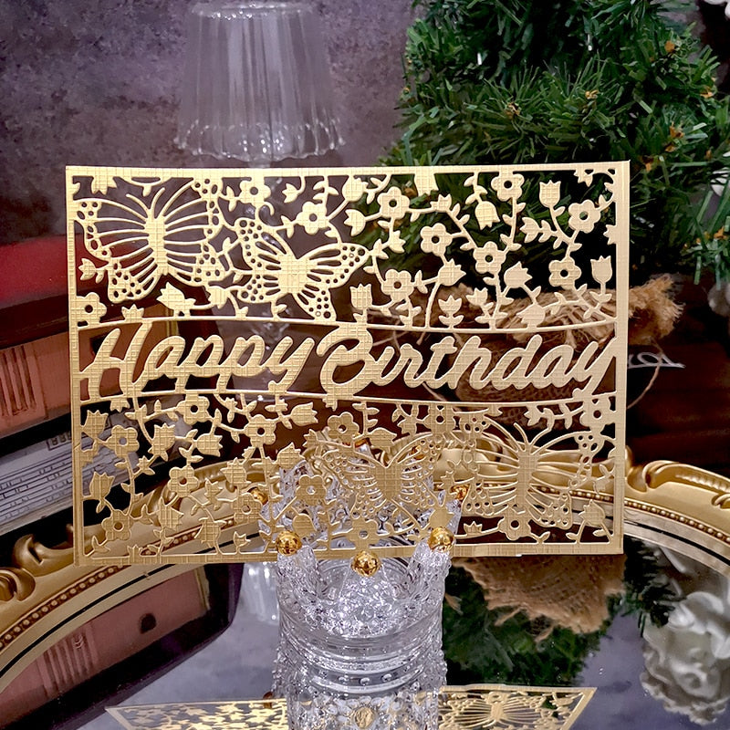 Happy Birthday Frame/Background Metal Cutting Die, 17.5 cm x 12.5 cm/6.88 in x 4.92 in - Craft World 