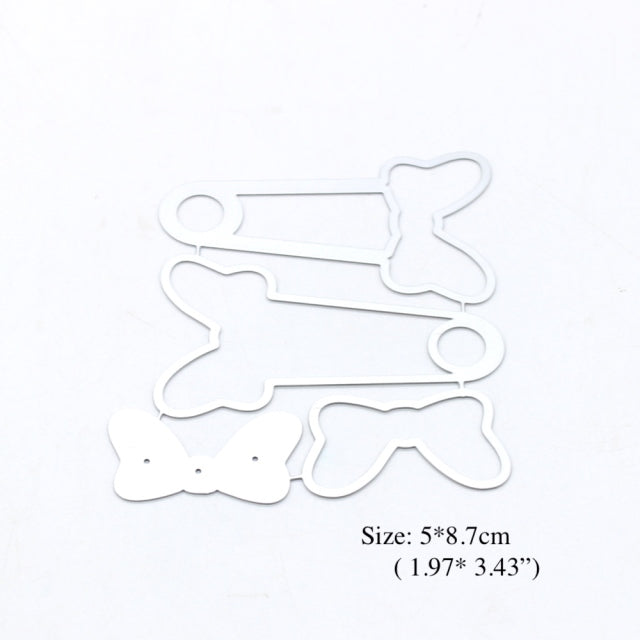 Safety Pins Shaker Metal Cutting Dies, Sizes on Photo - Craft World 