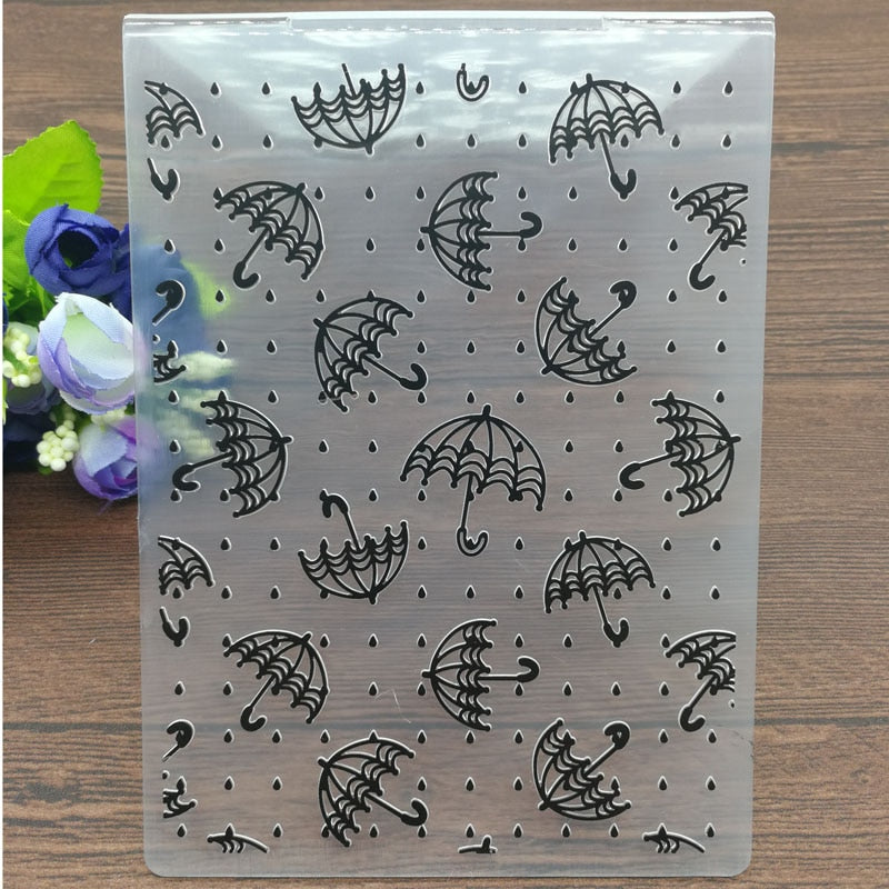 Umbrella Embossing Folder, 10.6 cm x 14.5 cm - Craft World