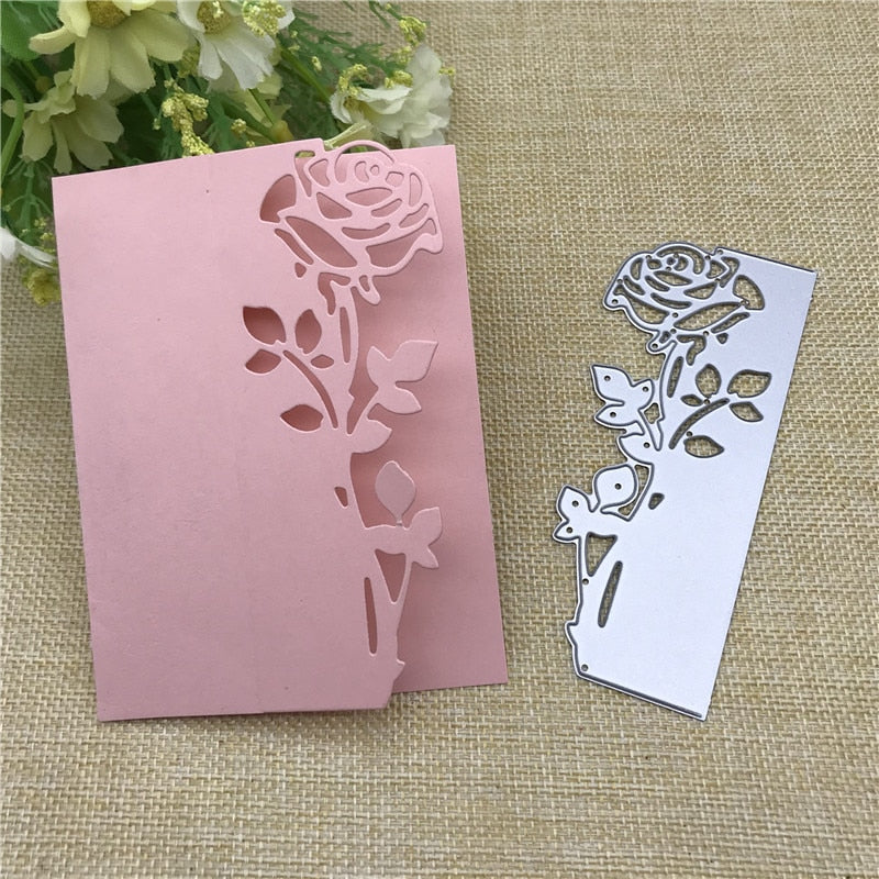 Elegant Rose Border Metal Cutting Die, 11.6 cm x 4.7 cm/4.56 in x 1.85 in - Craft World