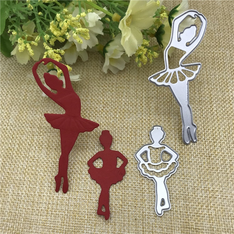 Dancing Ballerina Metal Cutting Dies, 7.7 cm x 4.1cm/5.8 cm x 2.6 cm - Craft World