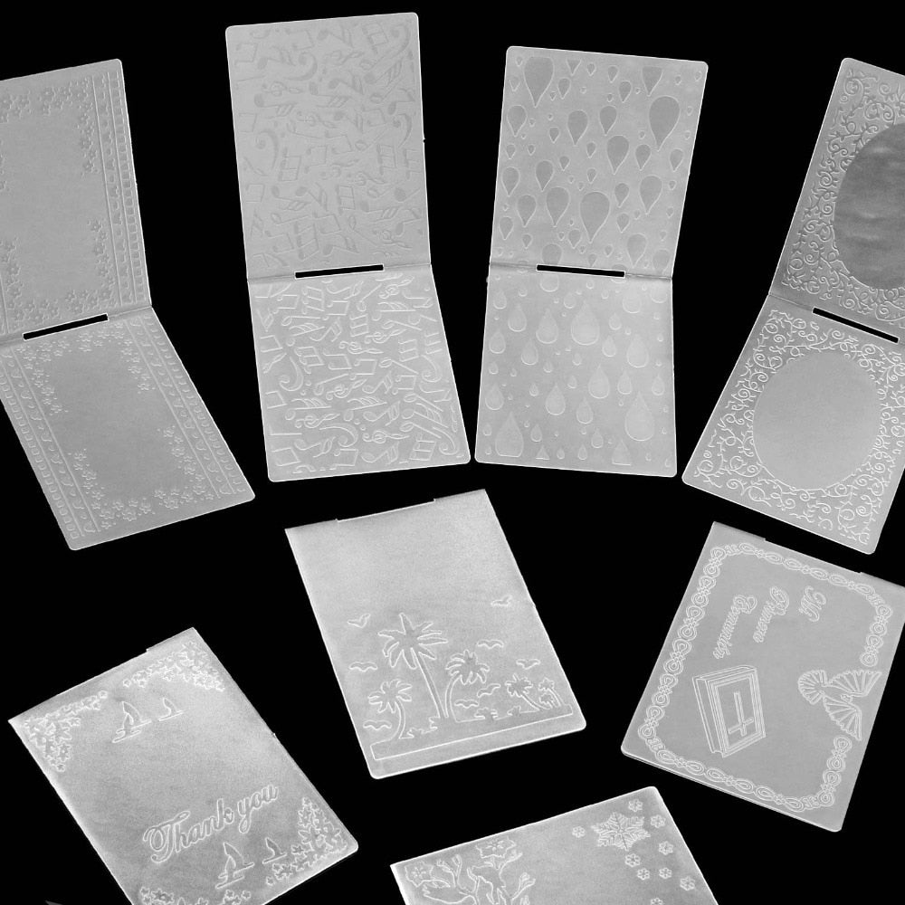 Beautiful Embossing Folders, Various Designs, 10.5 cm x 15.5 cm - Craft World