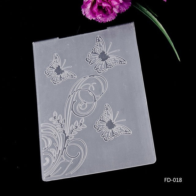 Beautiful Embossing Folders, Various Designs, 10.5 cm x 15.5 cm - Craft World